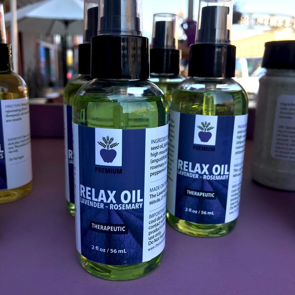 Relax Massage Oil lavender and rosemary
